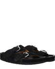 Isabel Marant Black Leather Buckle Sandals