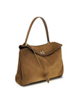 Balenciaga Camel Rodeo Medium Suede Leather Shoulder Bag