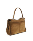 Balenciaga Camel Rodeo Medium Suede Leather Shoulder Bag