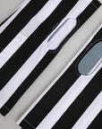 Dolce & Gabbana Striped Wrist Length Gloves - Black & White