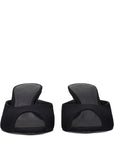 The Attico Ada Peep Toe Heeled Mule Sandals - Black