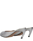 The Attico Ada Embellished Heeled Mule Sandals - Silver