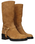 Chloé Suede Leather Heeled Ankle Boots
