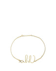 Chloé Logo Gold Brass Thin Belt