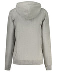 North Sails Logo Cotton Hooded Jacket - Light Gray/Grey - Made In Italy