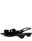 Prada Embellished Knot Black Leather Pumps