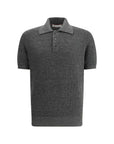 Brunello Cucinelli Gray/Grey Knit Polo Shirt
