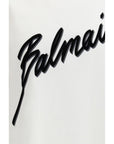 Balmain Logo White Cotton T-Shirt