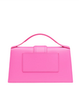 Jacquemus Neon Pink Leather Le Grand Bambino Handbag