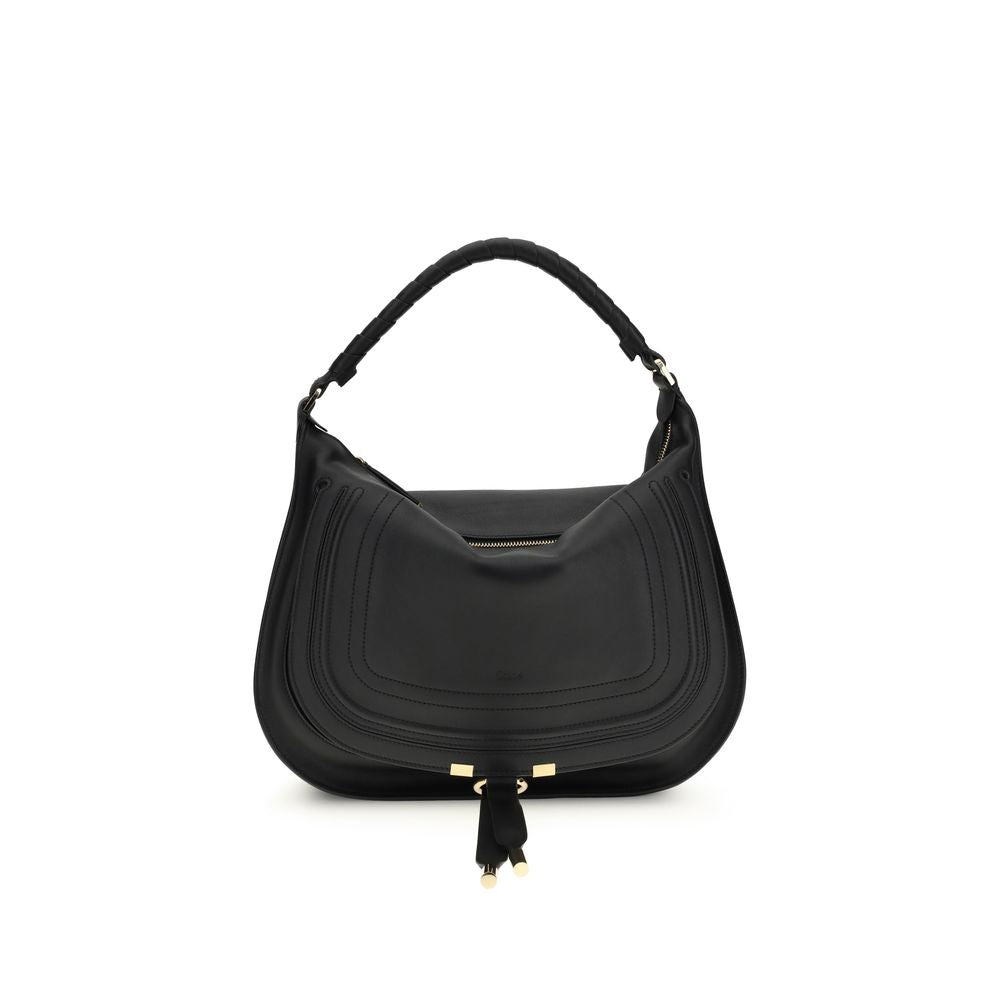 Chloé Marcie Black Leather Shoulder Bag