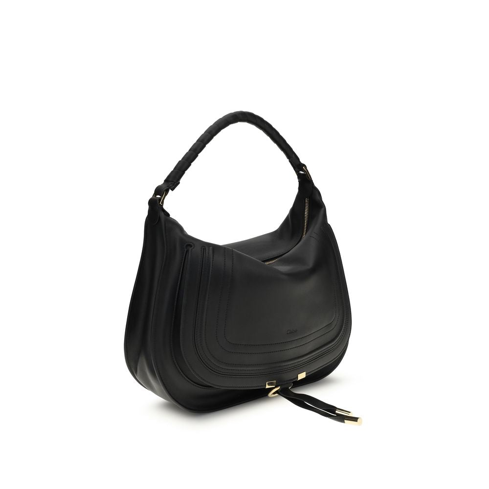 Chloé Marcie Black Leather Shoulder Bag