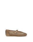 LE SILLA Gilda Crystal Embellished Mary Jane-Ballet Flats - Mocha Brown