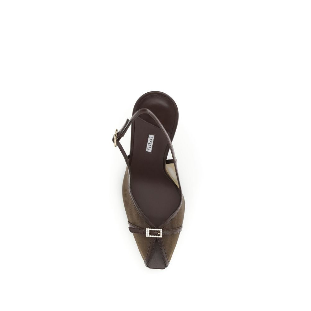 LE SILLA Vittoria Mesh Stiletto Heel Sandals - Brown