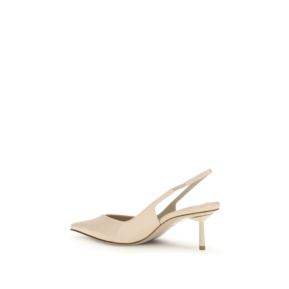 LE SILLA Vivienne Leather Mid Heel Pumps - Ivory