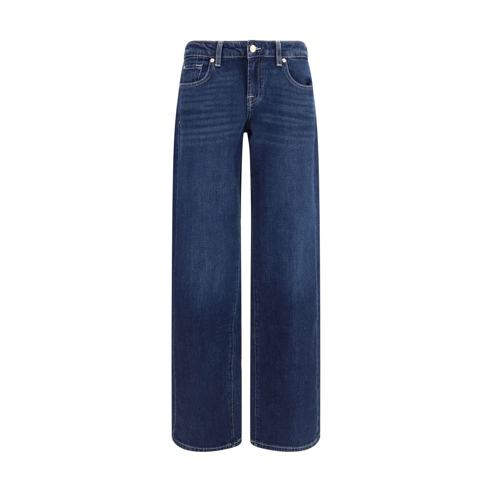 7FOR Indigo Blue Straight-Leg Jeans