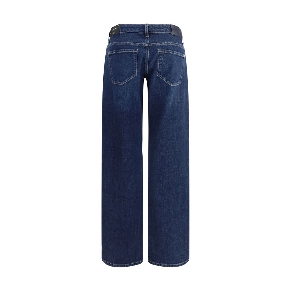7FOR Indigo Blue Straight-Leg Jeans