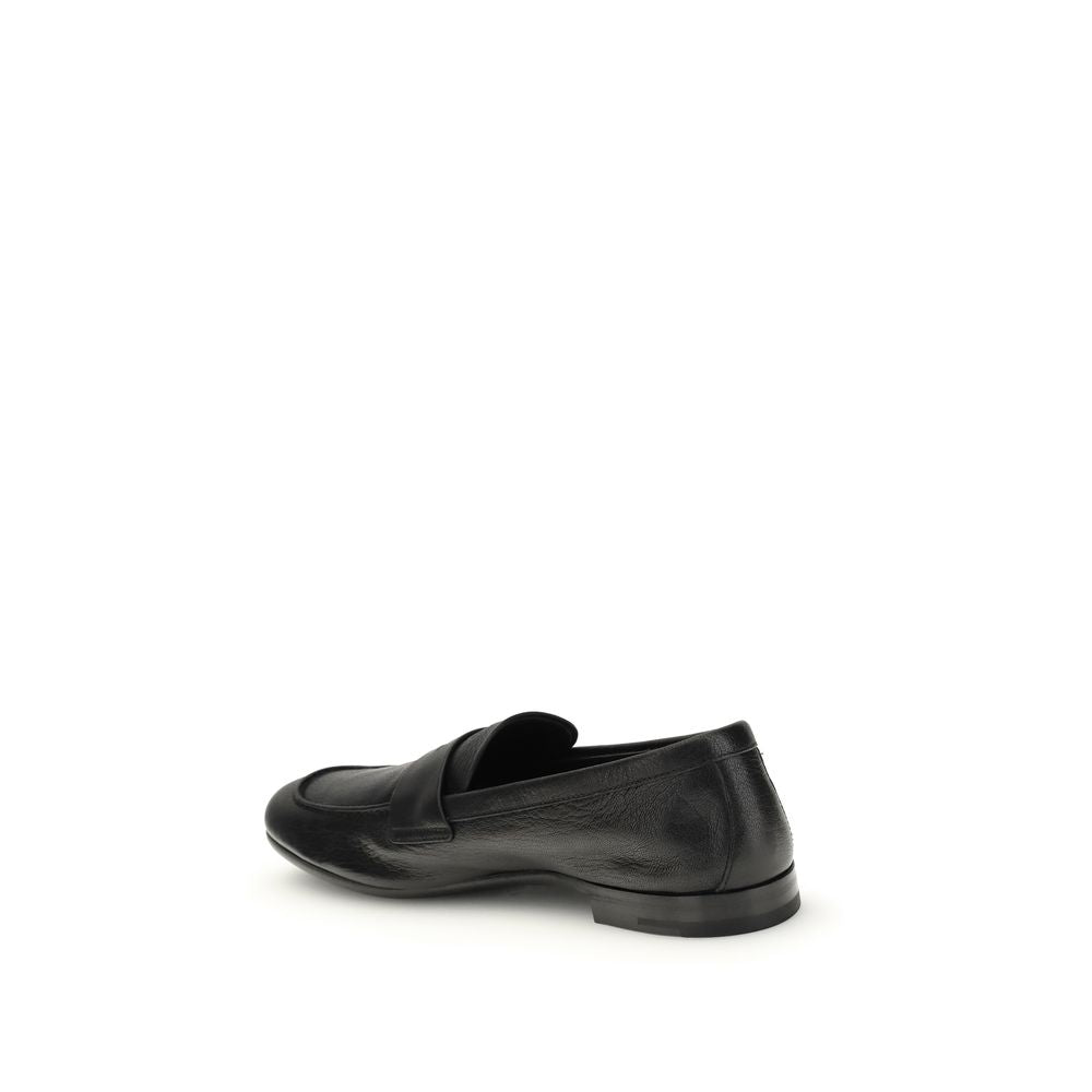 Prada Black Leather Loafers