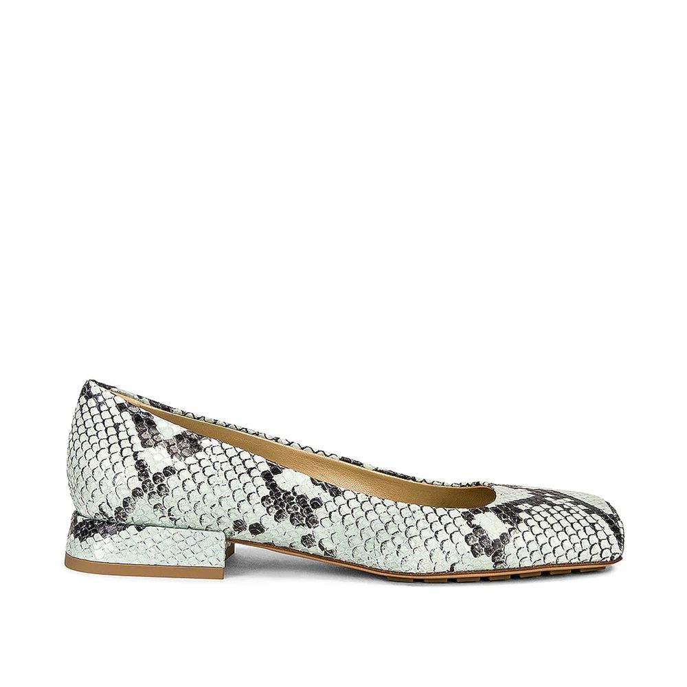 Bottega Veneta Leather Embossed Python Pumps