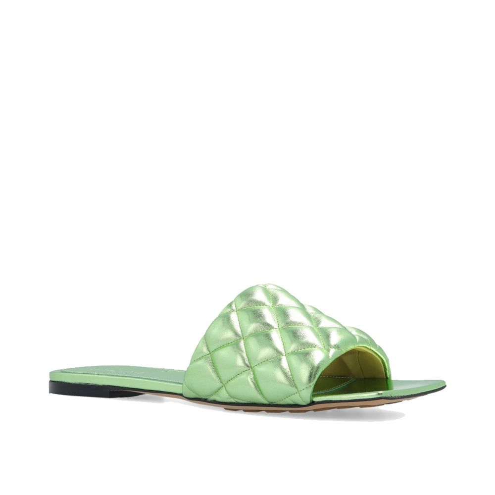 Bottega Veneta Two Tone Leather Flat Sandals