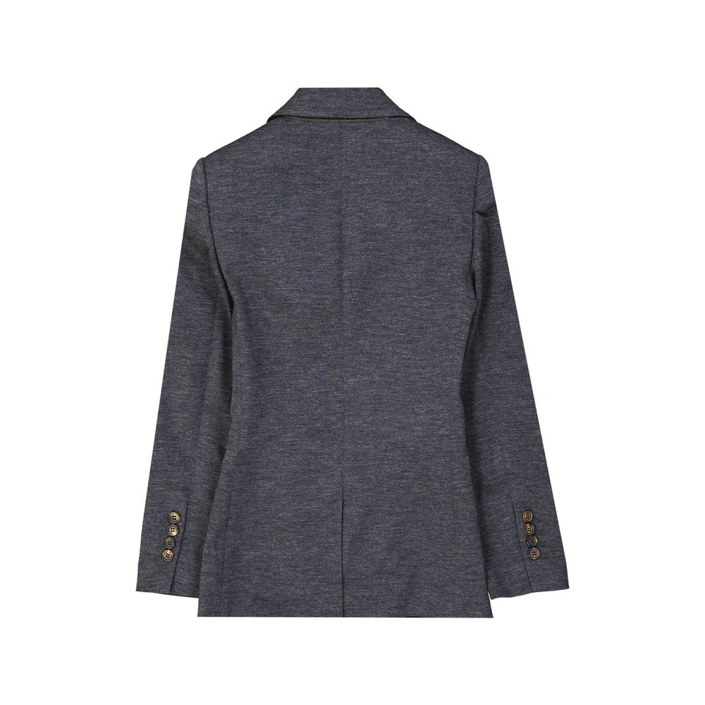 Brunello Cucinelli Casual Wool Blazer - Dark Gray/Grey