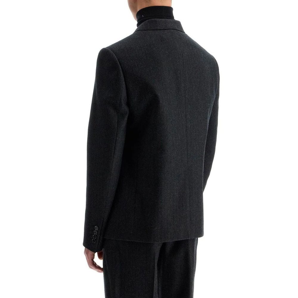 Celine Wool Short Coat - Dark Gray/Grey