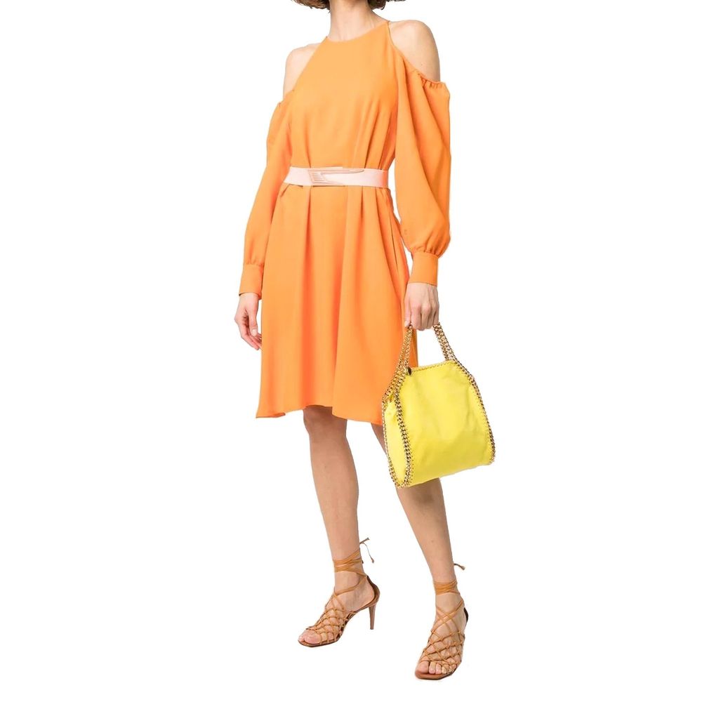 Stella McCartney Cold Shoulder Midi Dress - Orange