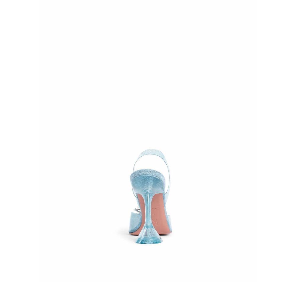 Amina Muaddi Rosie Blue Plexiglass High Heel Pumps