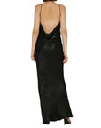 Saint Laurent Low Back Long Black Dress