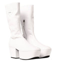 Prada Side Zip Rain Boots - White