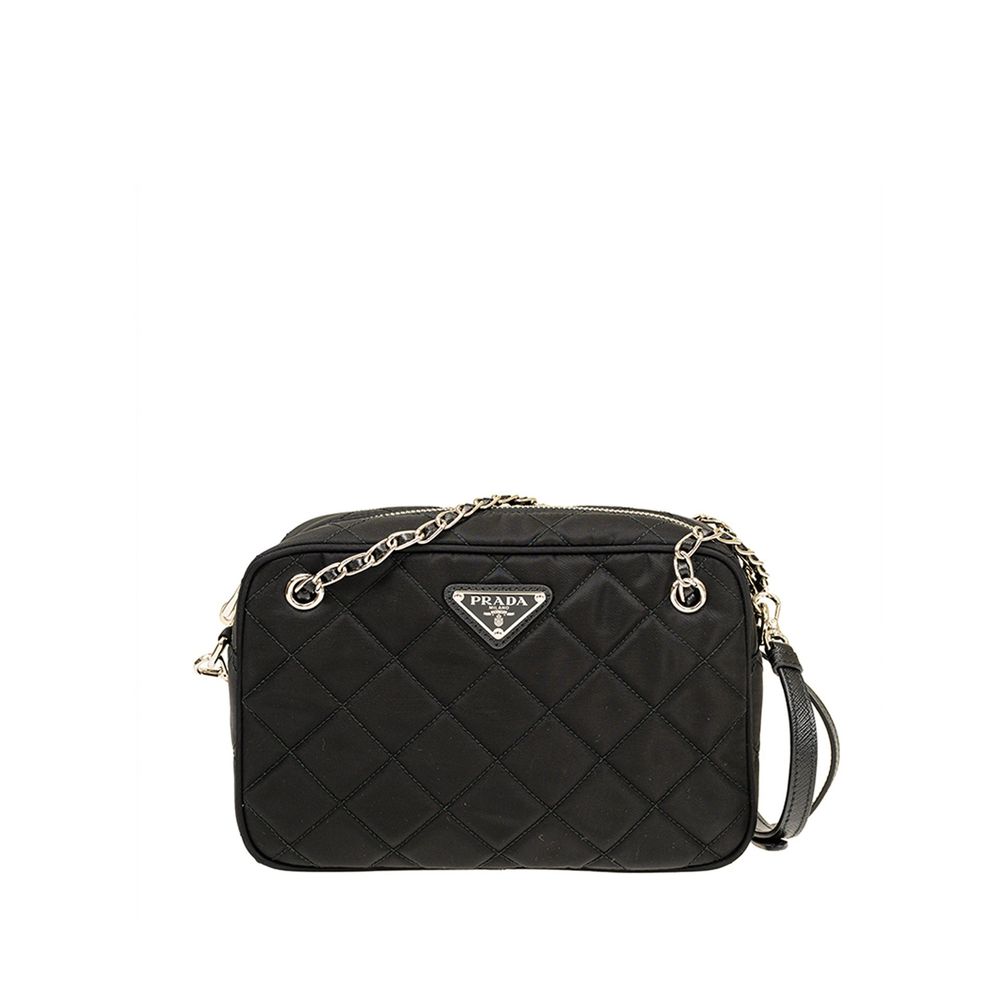 Prada Black Quilted Nylon Crossbody Bag