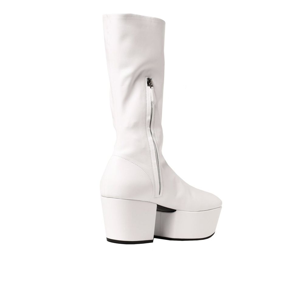 Prada Side Zip Rain Boots - White