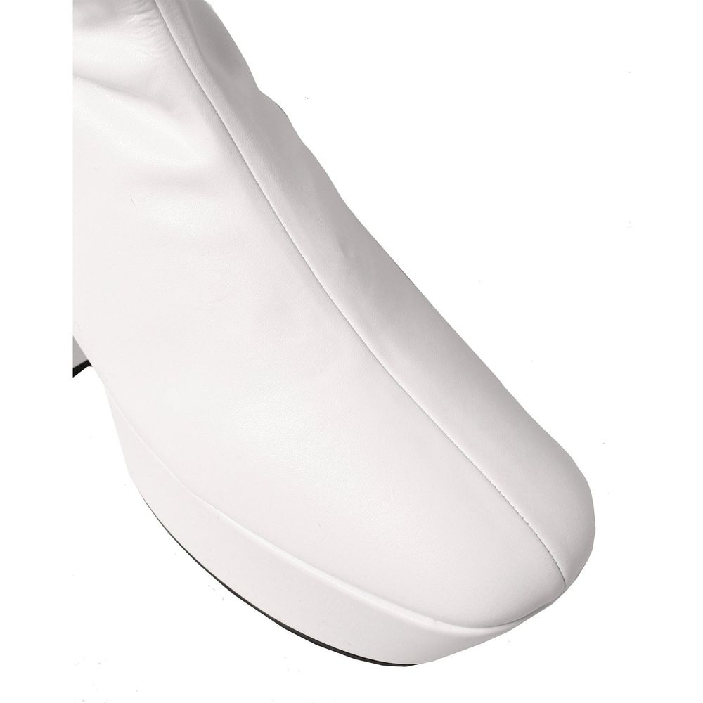 Prada Side Zip Rain Boots - White
