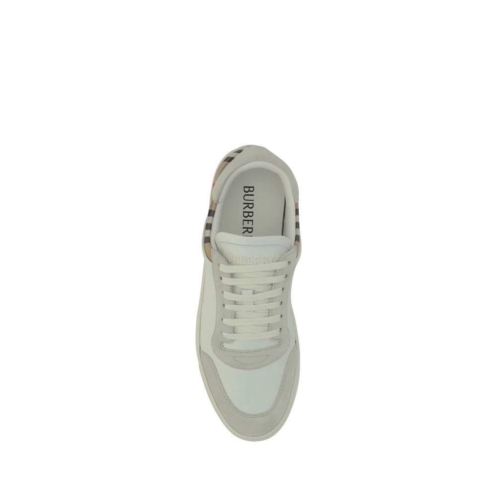 Burberry Checkered Leather Low Top Sneakers