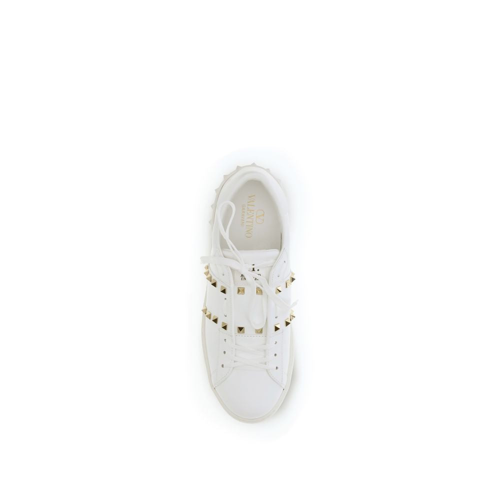 Valentino Garavani Leather Rockstud Low Top Sneakers
