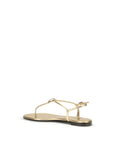 Giuseppe Zanotti Pia Mizuki Leather Flat Sandals - Gold