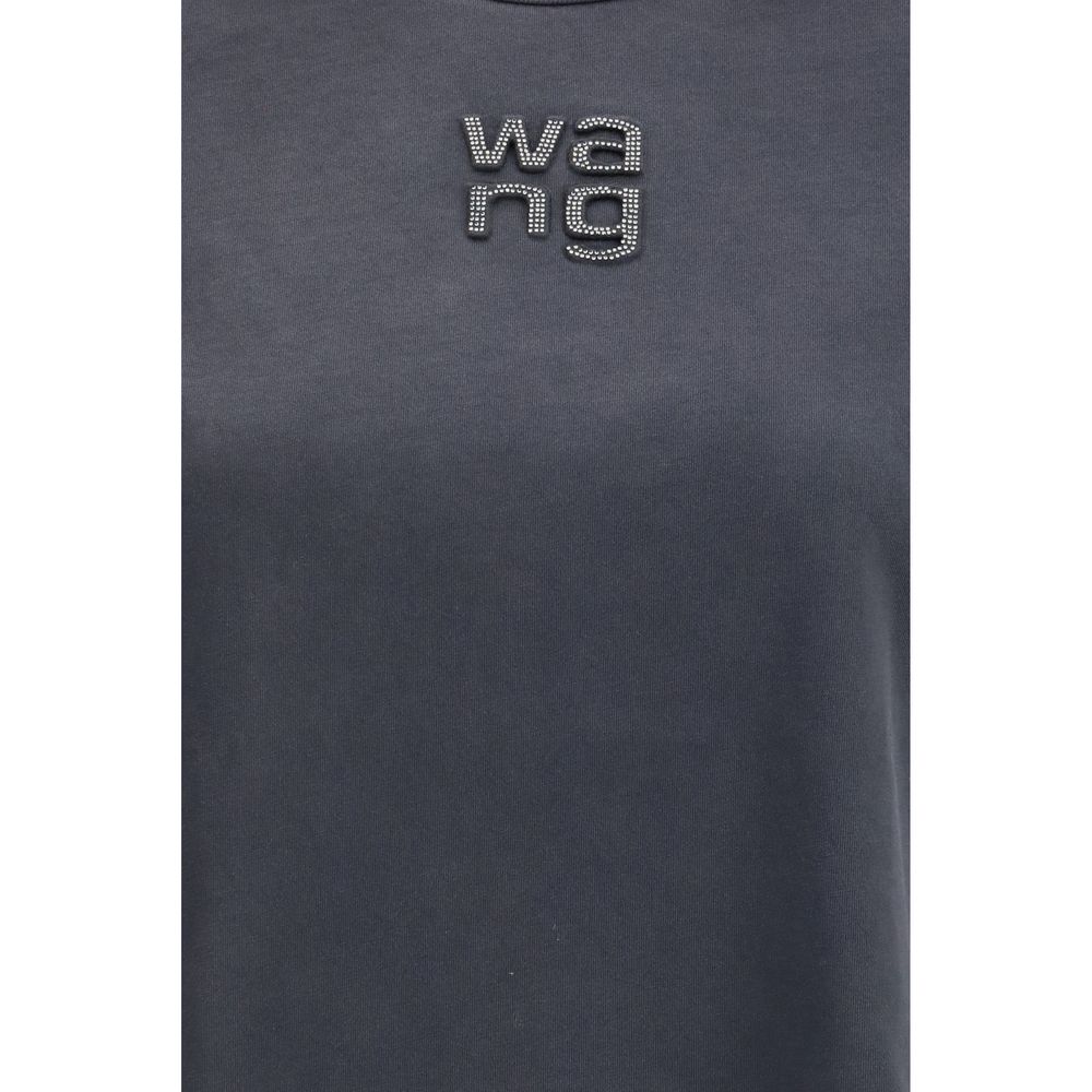 Alexander Wang Vintage Black Cropped Cotton T-Shirt