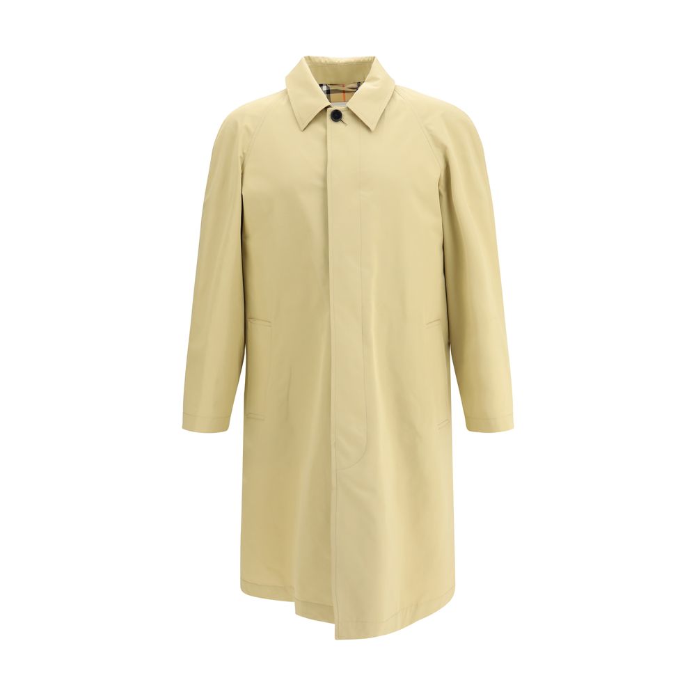 Burberry Beige Single-Breasted Longline Coat