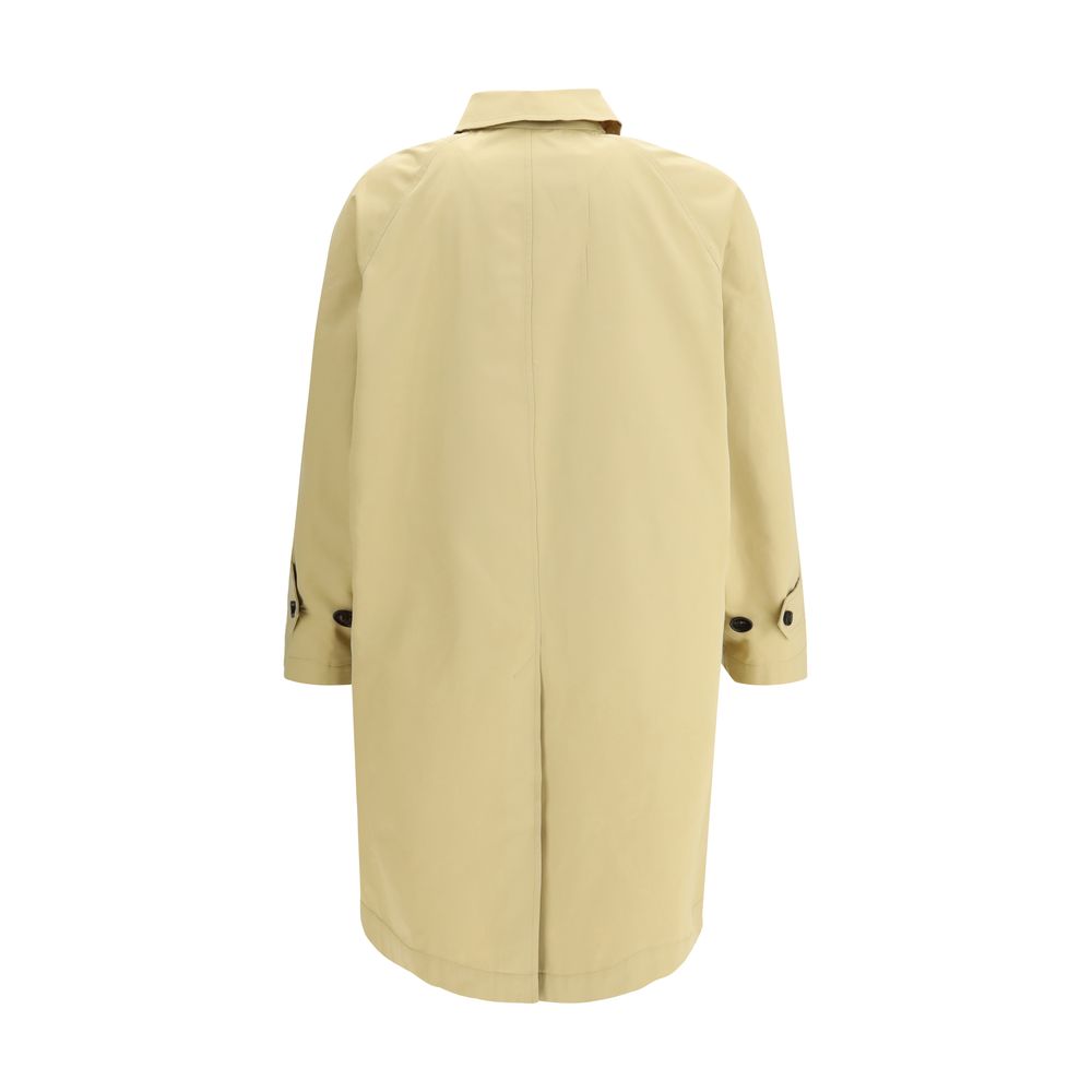 Burberry Beige Single-Breasted Longline Coat