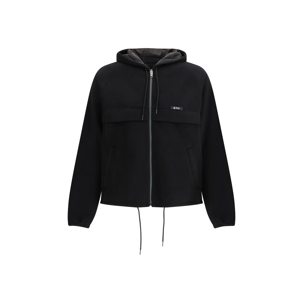 Prada Black Blouson Hooded Jacket