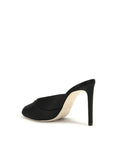 Jimmy Choo Black Leather Peep Toe Stiletto Heels