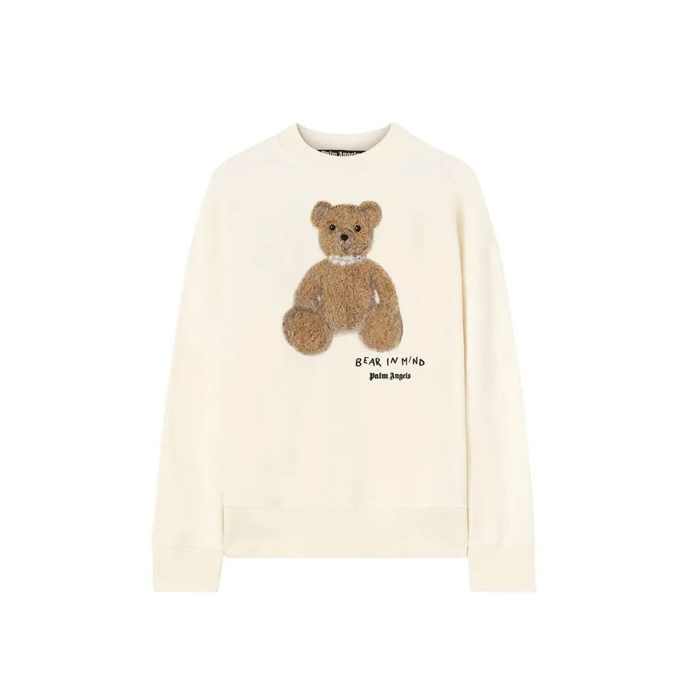 Palm Angels Teddy Bear Sweatshirt - Porcelain White