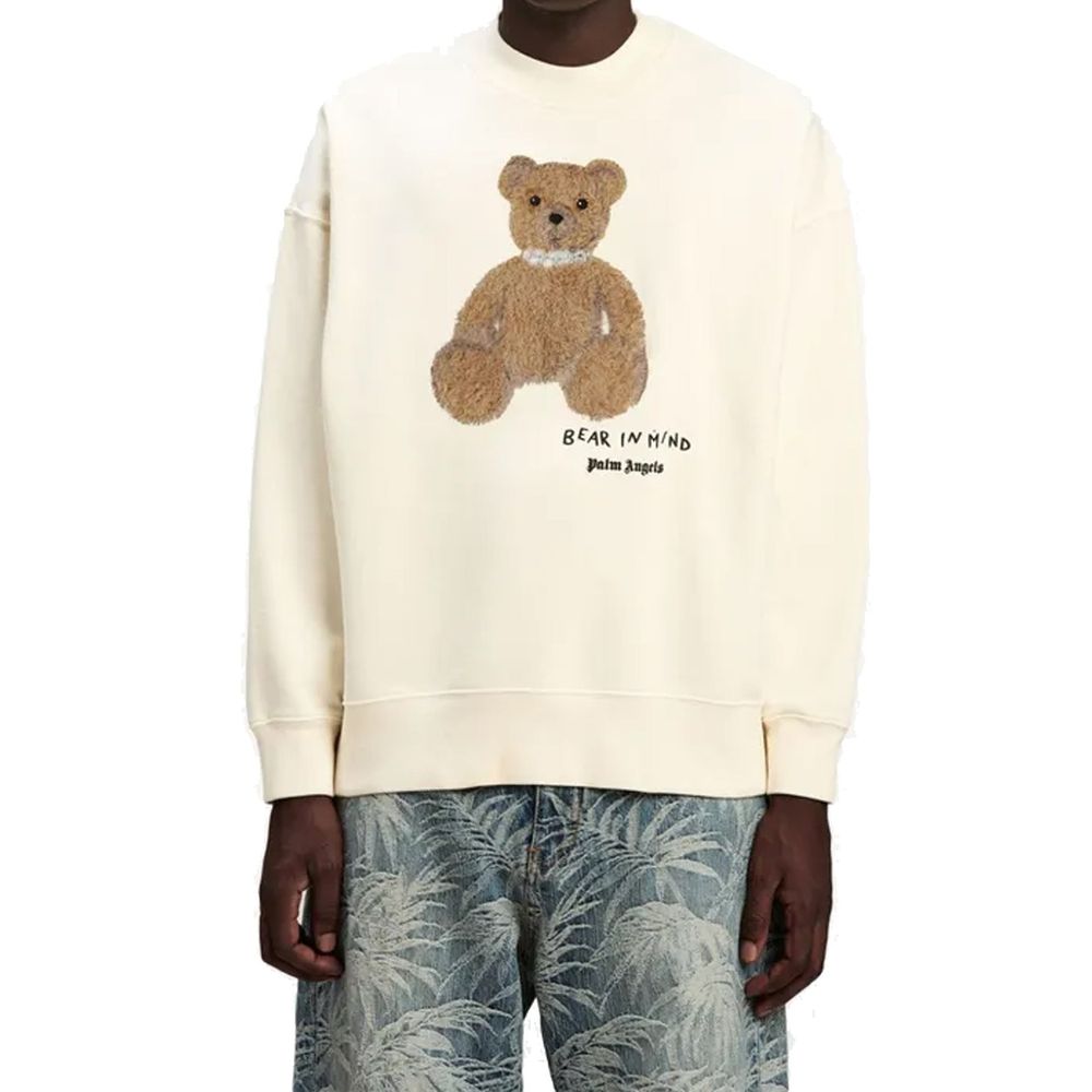 Palm Angels Teddy Bear Sweatshirt - Porcelain White