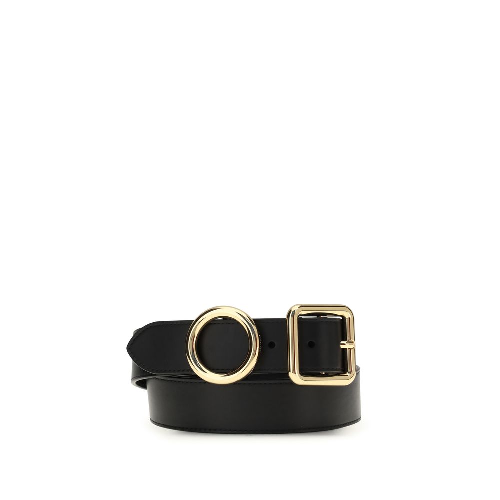 Jacquemus Regalo Black Leather Regular Belt