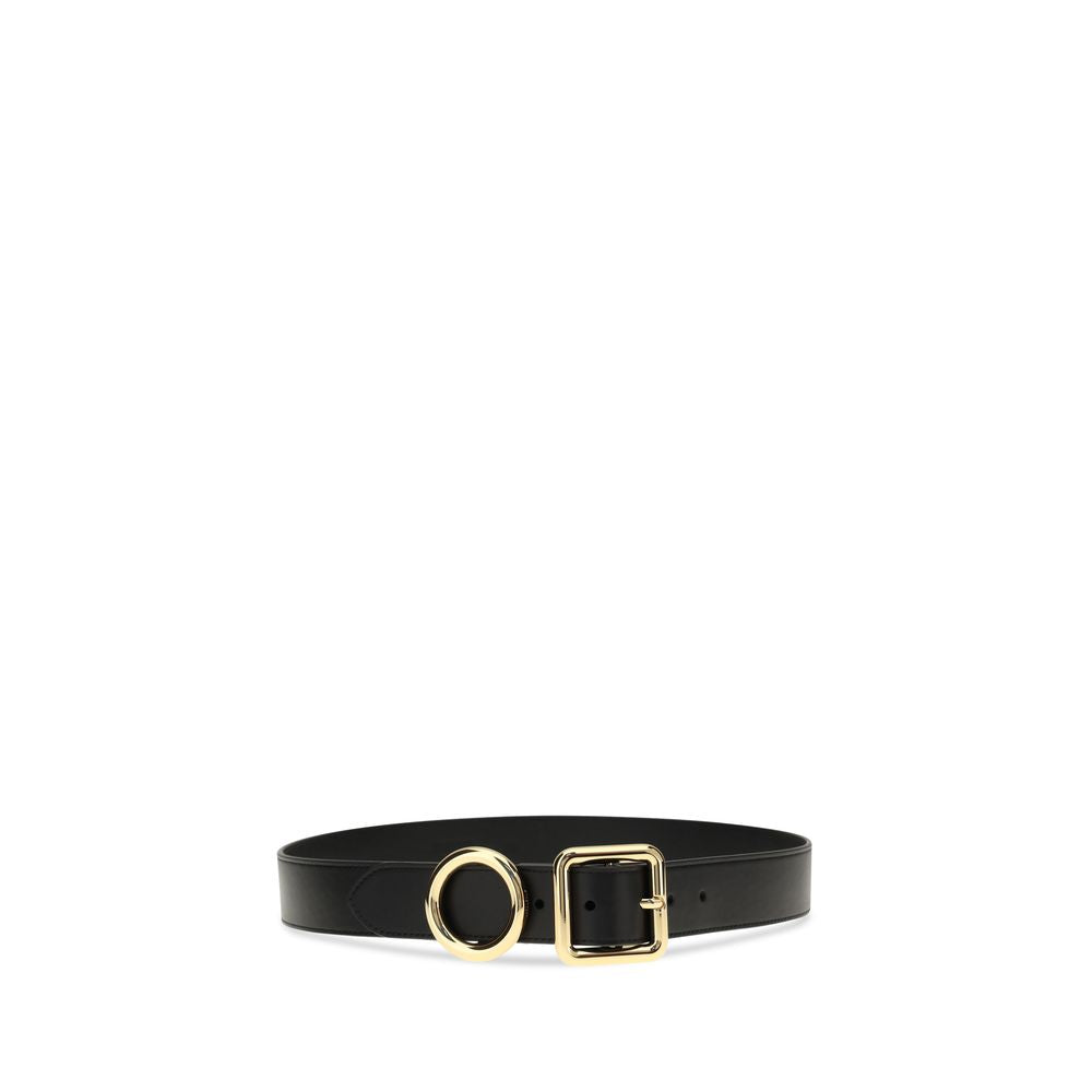 Jacquemus Black Leather Regular Belt
