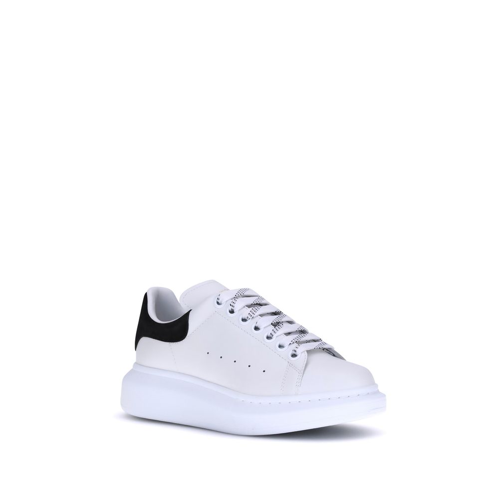 Alexander McQueen Black & White Leather Platform Sneakers