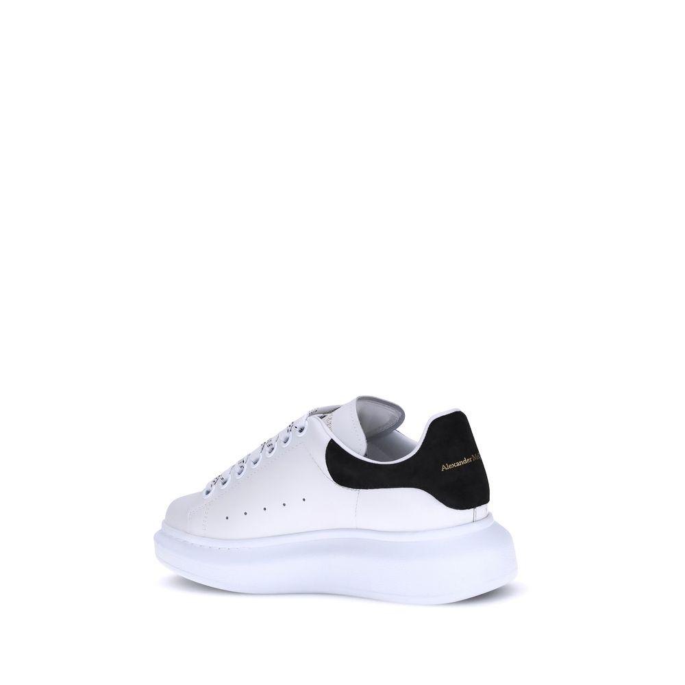 Alexander McQueen Black & White Leather Platform Sneakers