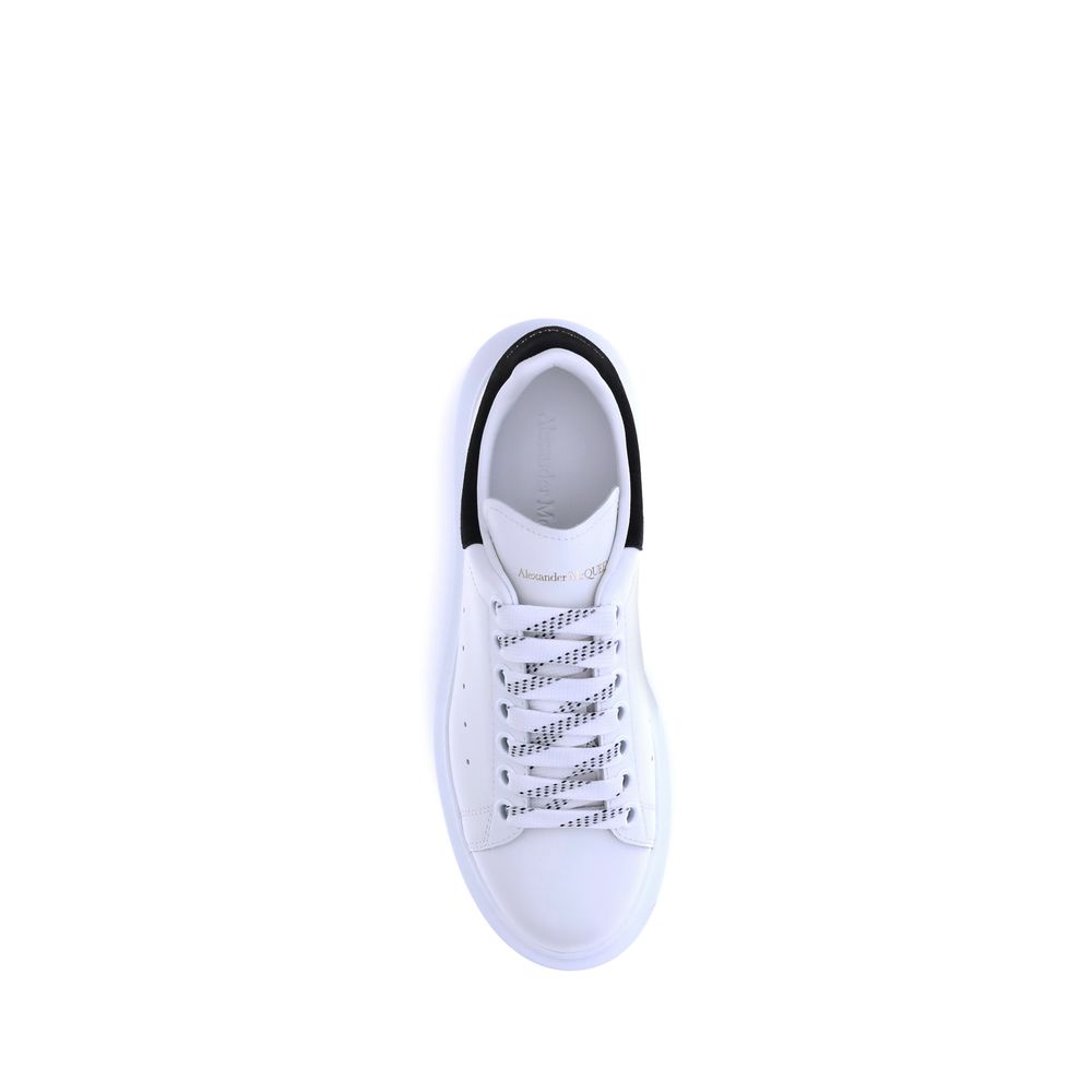 Alexander McQueen Black & White Leather Platform Sneakers