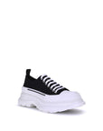 Alexander McQueen Black & White Tread Slick Sneakers