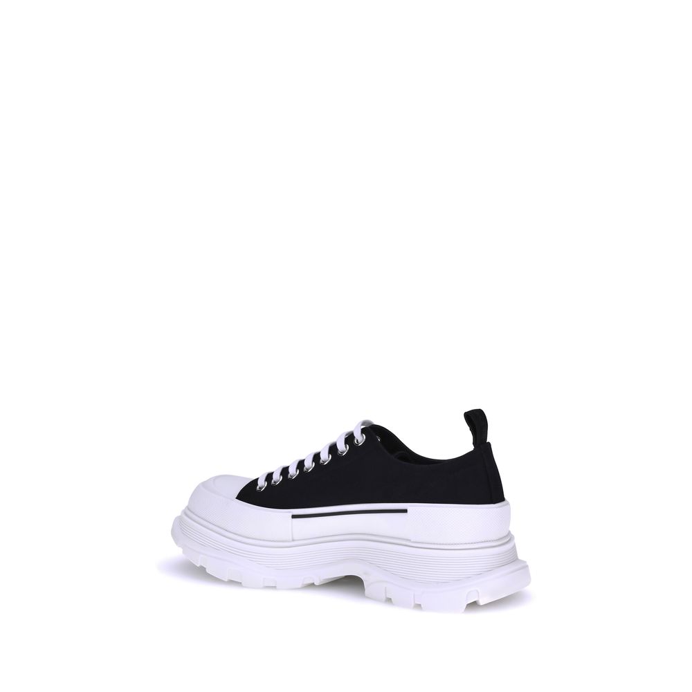 Alexander McQueen Black & White Tread Slick Sneakers