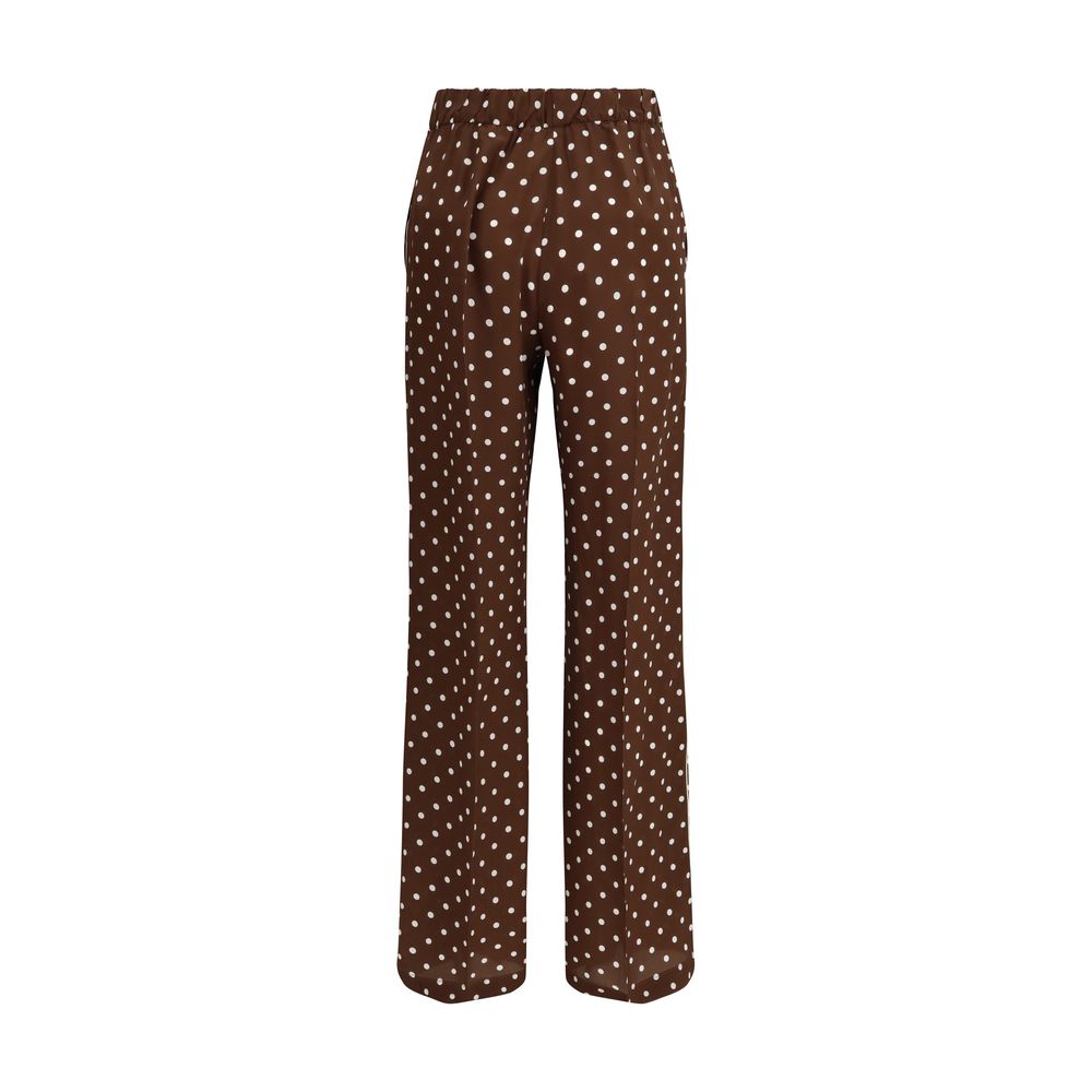 P.A.R.O.S.H. Polka Dot Silk Wide Leg Pants